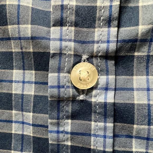 Vineyard Vines Boy’s Blue Plaid Shirt Performance Material 3T - Picture 3 of 5